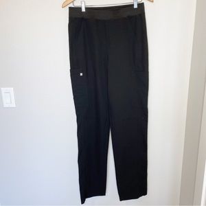 Figs Axim Cargo Scrub pants black small